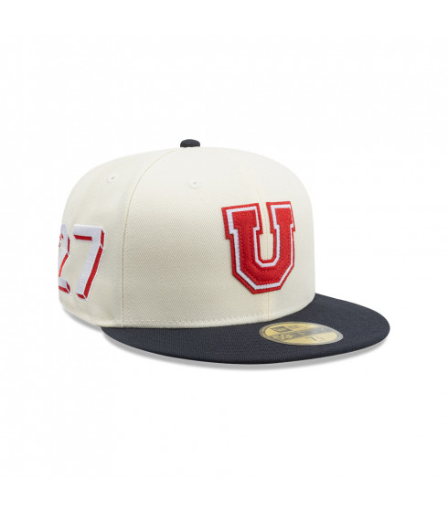 Gorra New Era 59Fifty Universidad De Chile Futbol Blanco
