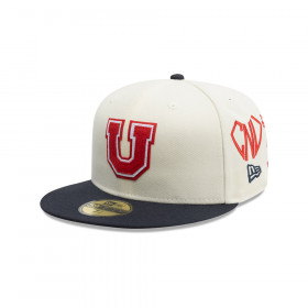 Gorra New Era 59Fifty Universidad De Chile Futbol Blanco
