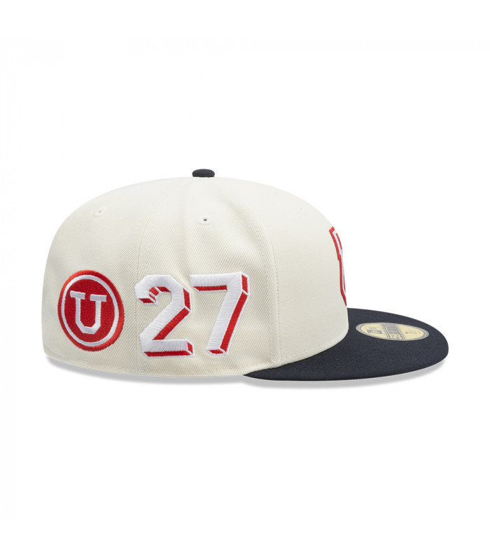 Gorra New Era 59Fifty Universidad De Chile Futbol Blanco