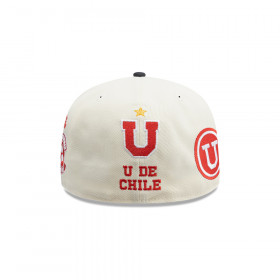 Gorra New Era 59Fifty Universidad De Chile Futbol Blanco