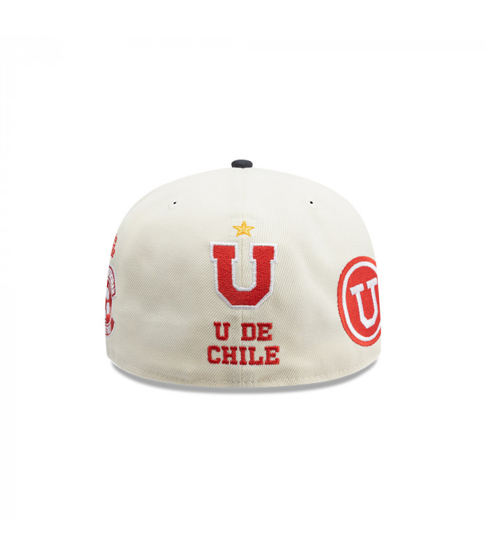 Gorra New Era 59Fifty Universidad De Chile Futbol Blanco
