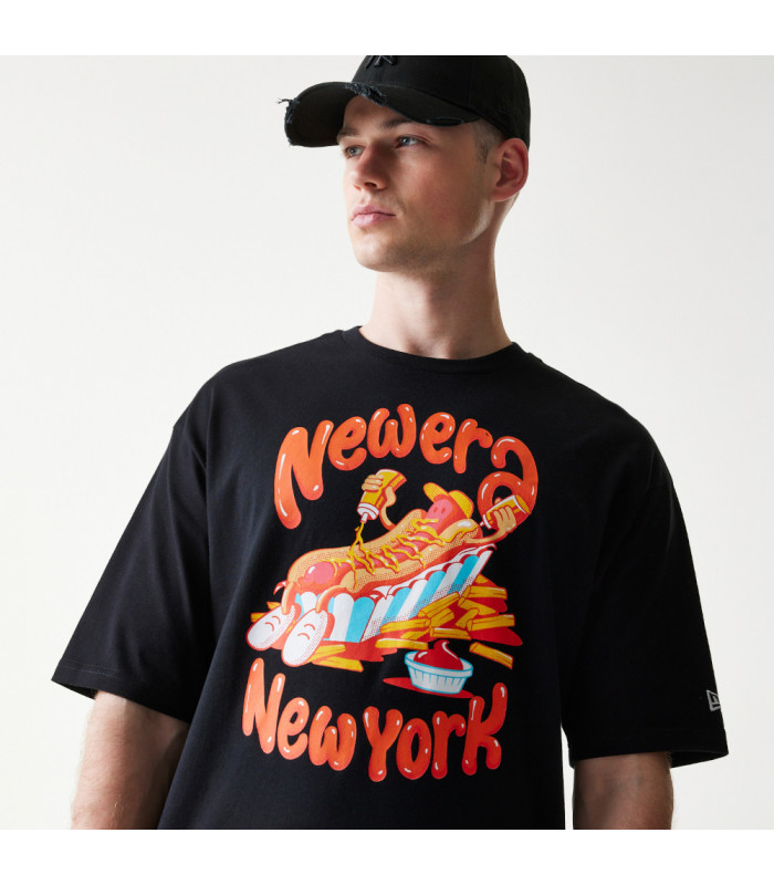 Polo New Era Food Graphic Negro