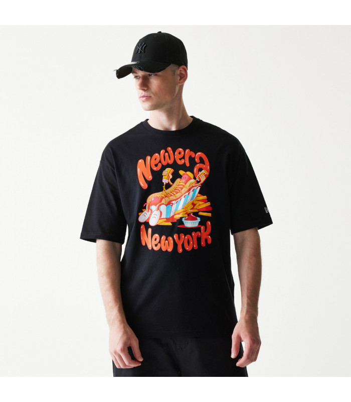 Polo New Era Food Graphic Negro