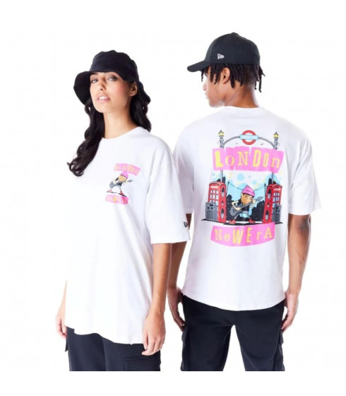 Polera New Era Brand City Graphic Blanco