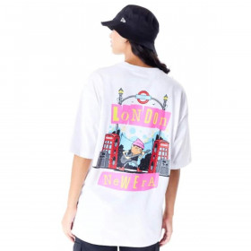 Polera New Era Brand City Graphic Blanco