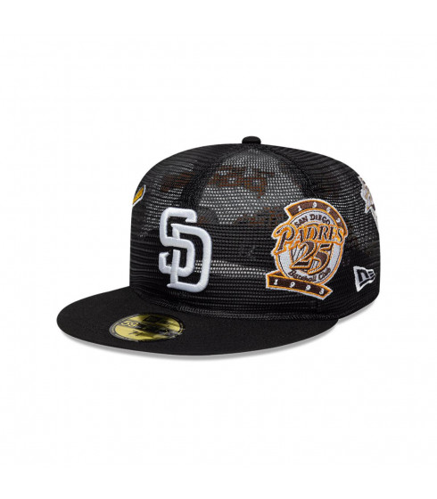 Gorra 59Fifty San Diego Padres Aop Mesh Black