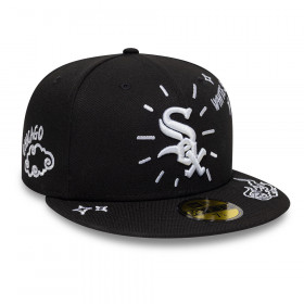 Gorra 59Fifty MLB Chicago White Sox Scribble Negro