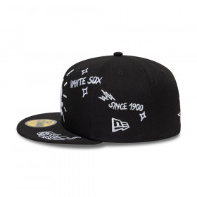 Gorra 59Fifty MLB Chicago White Sox Scribble Negro