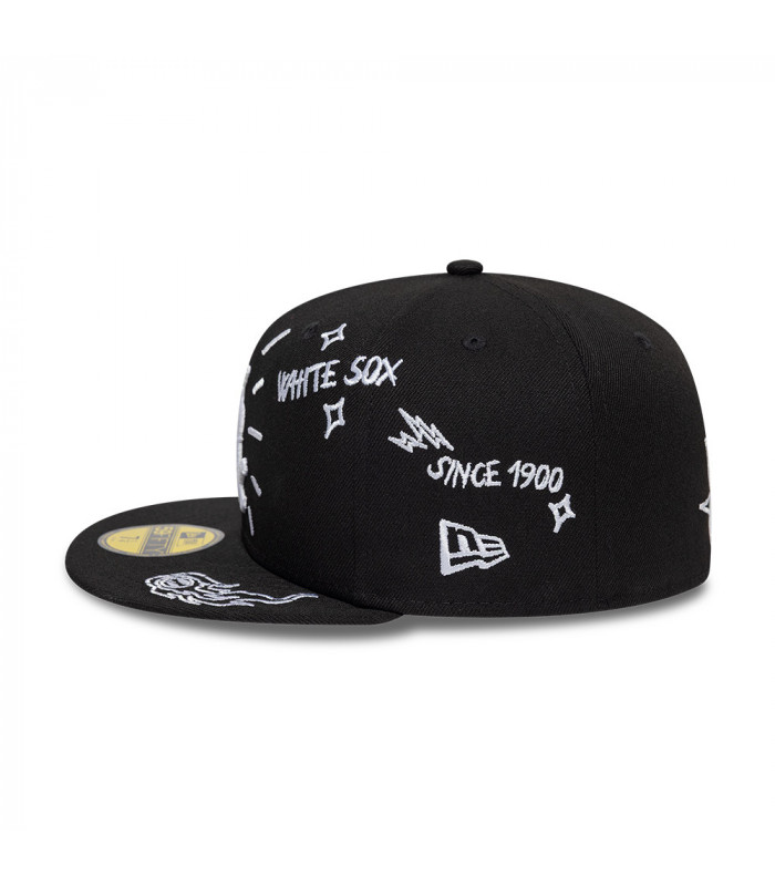 Gorra 59Fifty MLB Chicago White Sox Scribble Negro