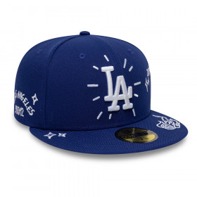 Gorra 59Fifty MLB Los Angeles Dodgers Scribble Negro