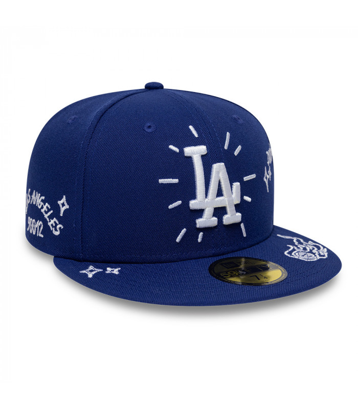 Gorra 59Fifty MLB Los Angeles Dodgers Scribble Negro