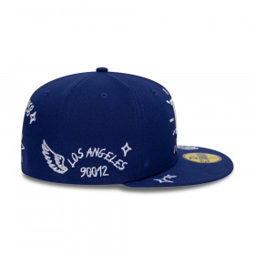Gorra 59Fifty MLB Los Angeles Dodgers Scribble Negro