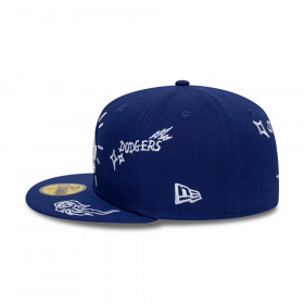 Gorra 59Fifty MLB Los Angeles Dodgers Scribble Negro