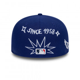 Gorra 59Fifty MLB Los Angeles Dodgers Scribble Negro
