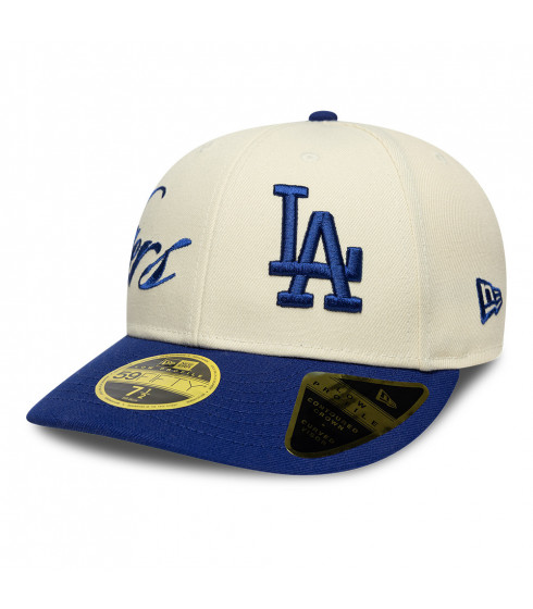 Gorra 59Fifty MLB Los Angeles Dodgers Side Script Beige