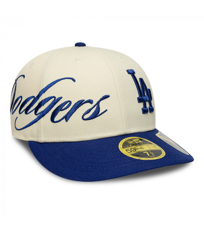 Gorra 59Fifty MLB Los Angeles Dodgers Side Script Beige