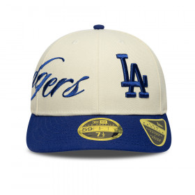 Gorra 59Fifty MLB Los Angeles Dodgers Side Script Beige