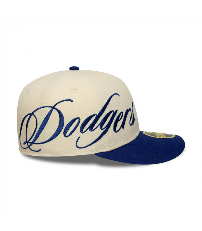 Gorra 59Fifty MLB Los Angeles Dodgers Side Script Beige