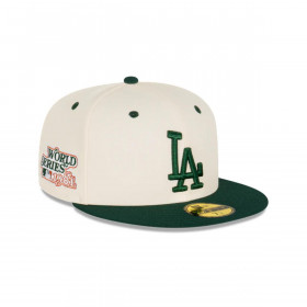 Gorra 59fifty MLB Los Angeles Dodgers Side Patch Blanco