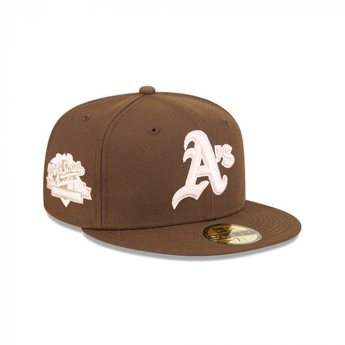 Gorra 59Fifty MLB Oakland Athletics Walnut Pink Marrón