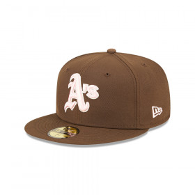 Gorra 59Fifty MLB Oakland Athletics Walnut Pink Marrón