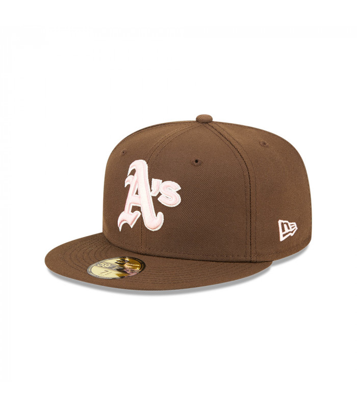Gorra 59Fifty MLB Oakland Athletics Walnut Pink Marrón