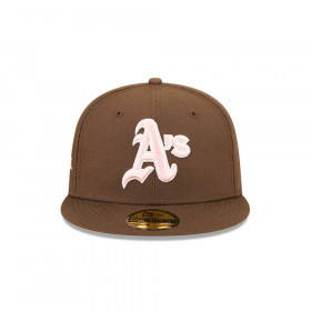 Gorra 59Fifty MLB Oakland Athletics Walnut Pink Marrón