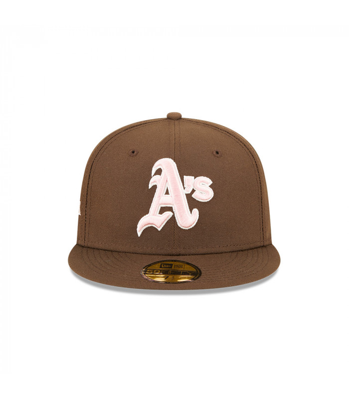 Gorra 59Fifty MLB Oakland Athletics Walnut Pink Marrón