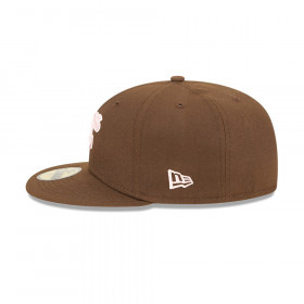Gorra 59Fifty MLB Oakland Athletics Walnut Pink Marrón