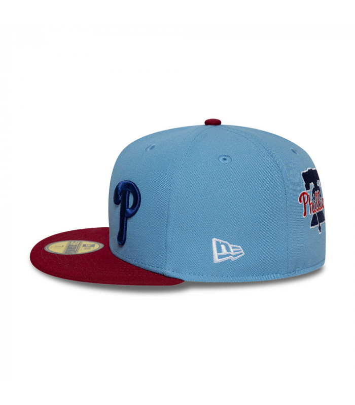 Gorra 59Fifty NBA Philadelphia Phillies MLB Multi Logo Celeste