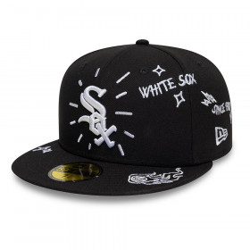 Gorra 59Fifty MLB Chicago White Sox Scribble Negro
