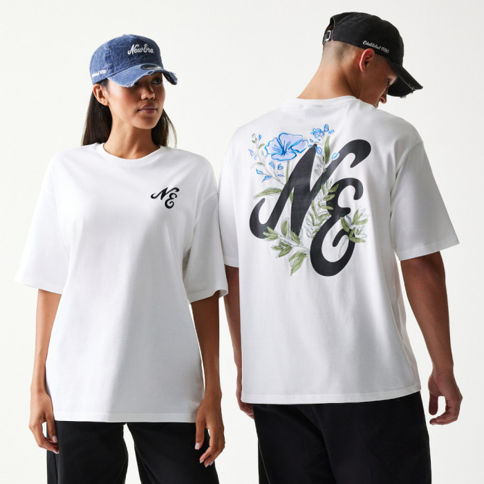 Polera New Era Floral Graphic Blanco