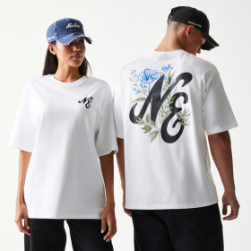 Polera New Era Floral Graphic Blanco