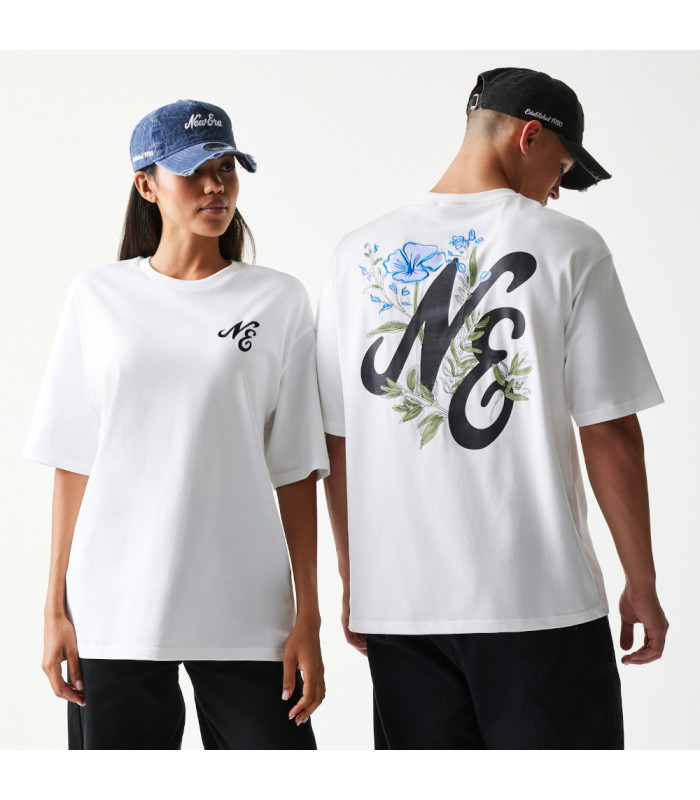 Polera New Era Floral Graphic Blanco