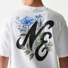 Polera New Era Floral Graphic Blanco