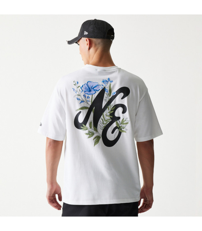Polera New Era Floral Graphic Blanco