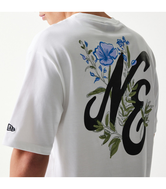 Polera New Era Floral Graphic Blanco