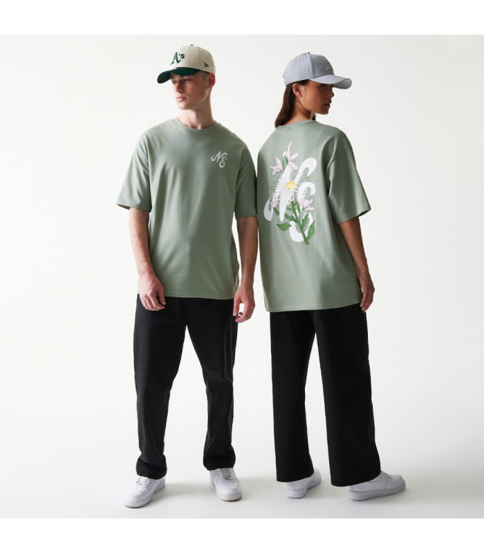 Polera New Era Floral Graphic Verde