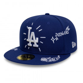 Gorra 59Fifty MLB Los Angeles Dodgers Scribble Negro
