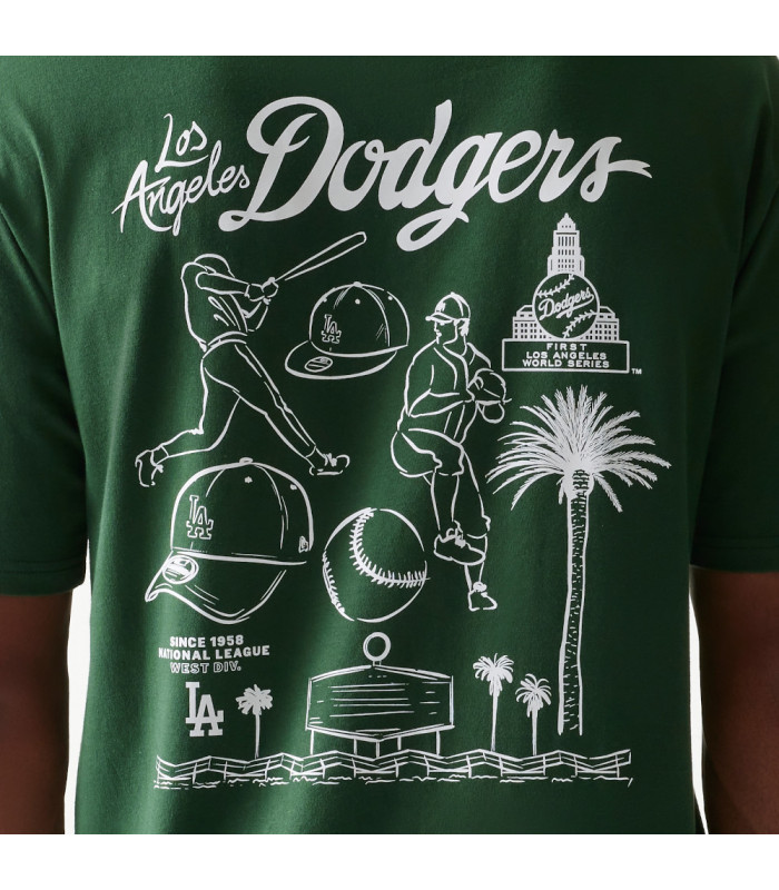 Polera MLB Los Angeles Dodgers Heritage Verde