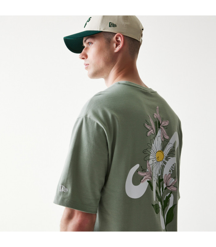 Polera New Era Floral Graphic Verde