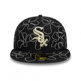 Gorra 59Fifty MLB Chicago White Sox Floral Denim Negro