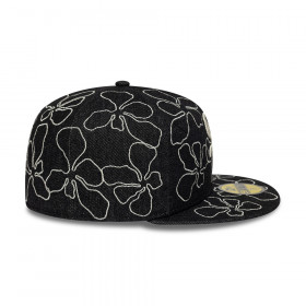 Gorra 59Fifty MLB Chicago White Sox Floral Denim Negro