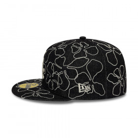 Gorra 59Fifty MLB Chicago White Sox Floral Denim Negro