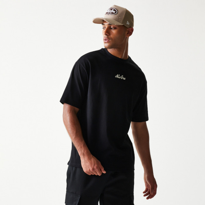 Polera New Era Script Negro
