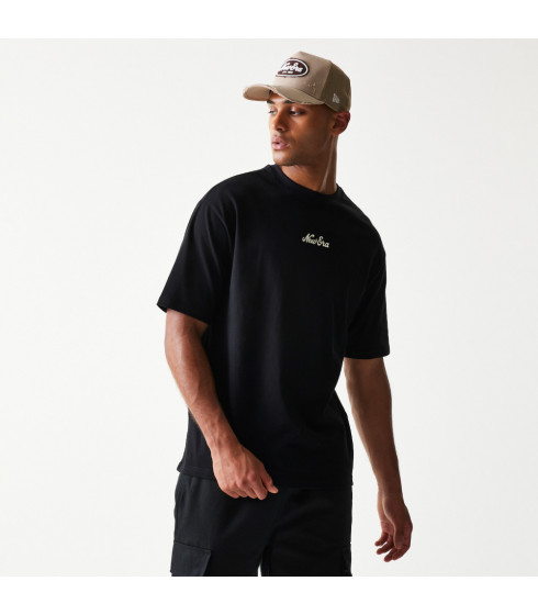 Polera New Era Script Negro