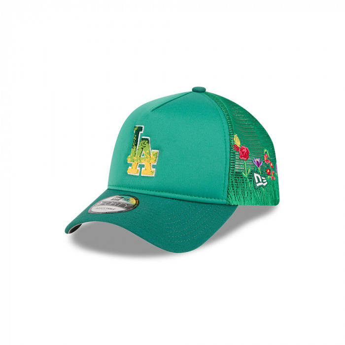 Gorra 9Forty AF MLB La Dodgers Gradient Logo Floral Verde