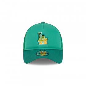 Gorra 9Forty AF MLB La Dodgers Gradient Logo Floral Verde