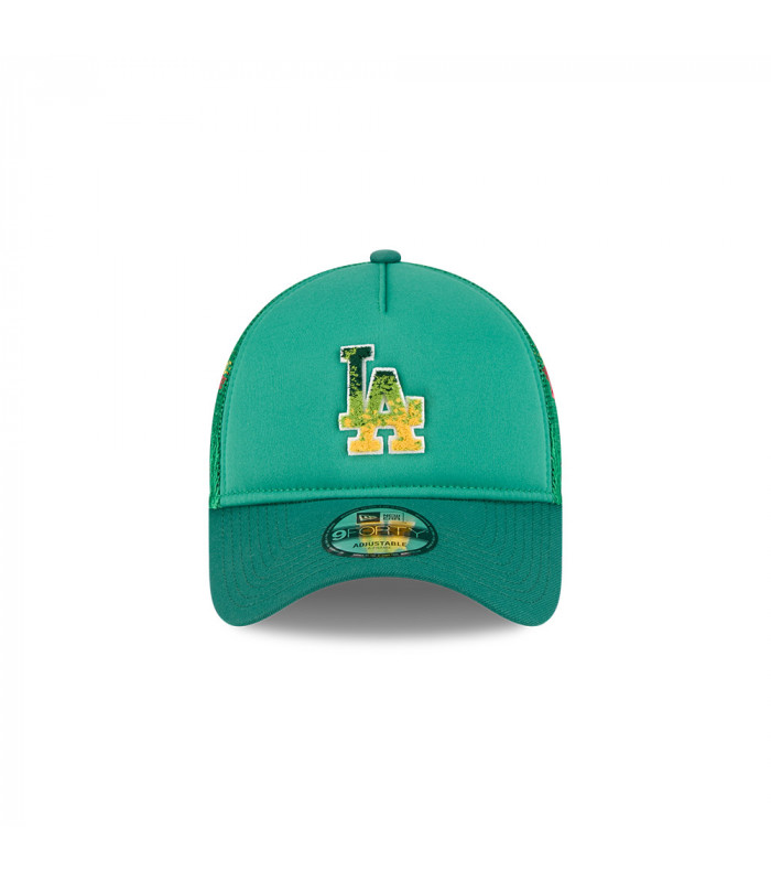Gorra 9Forty AF MLB La Dodgers Gradient Logo Floral Verde