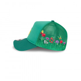 Gorra 9Forty AF MLB La Dodgers Gradient Logo Floral Verde